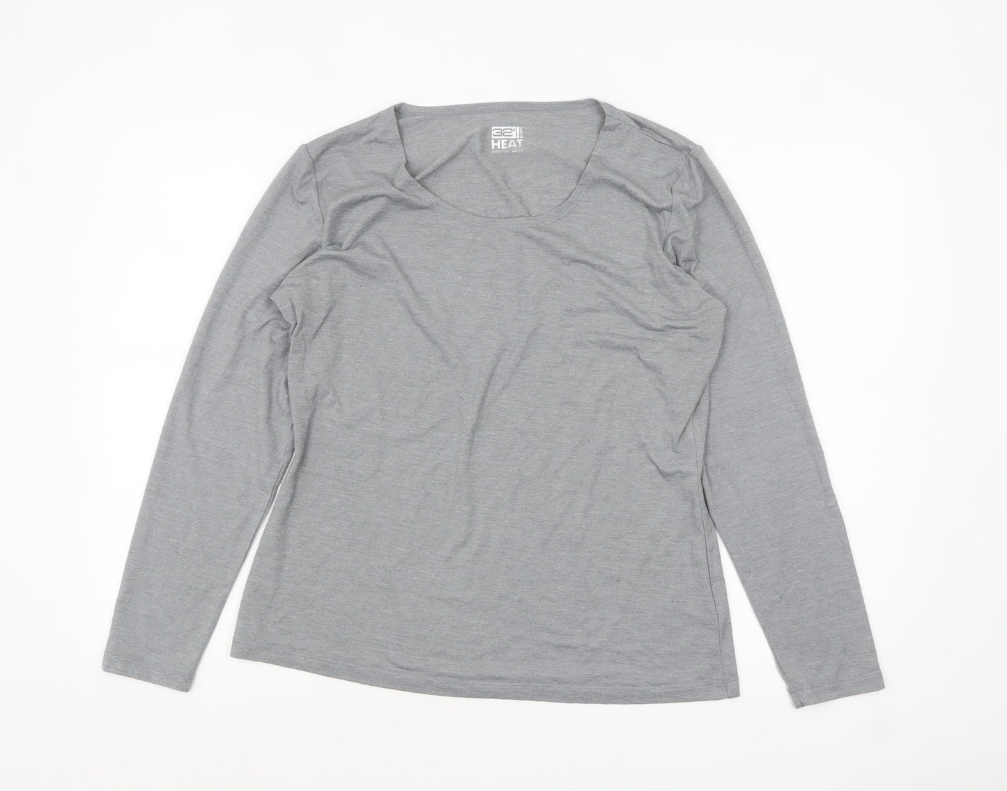 Womens UK Size XL 32 Degrees Grey Gym & Training Running & Jogging Walking T-Shi