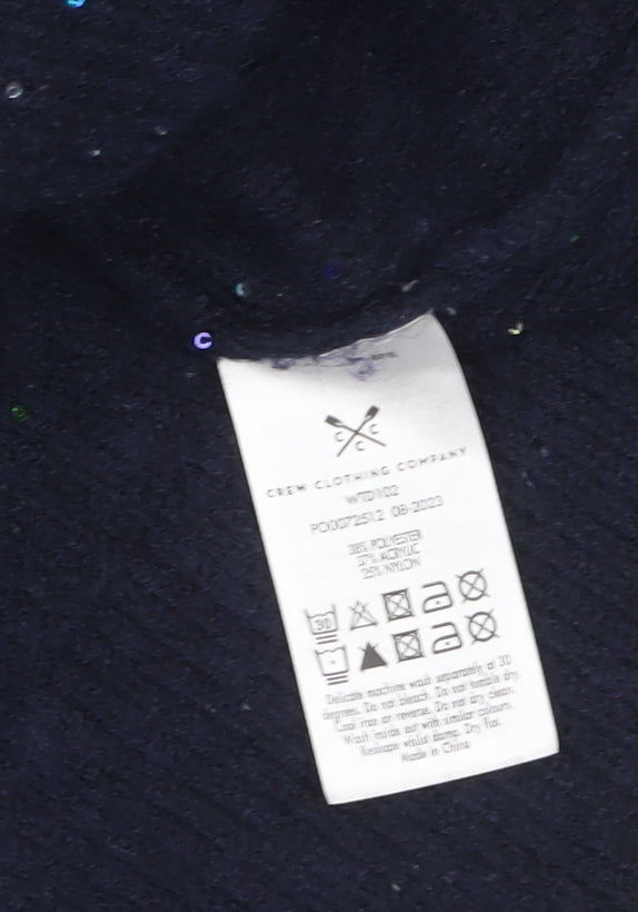 Womens UK Size 18 Crew Clothing Company Black Pullover Jumper