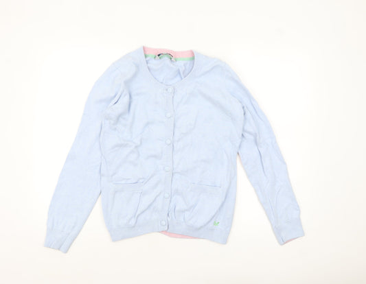Womens UK Size 14 Crew Clothing Co. Blue Cardigan Jumper