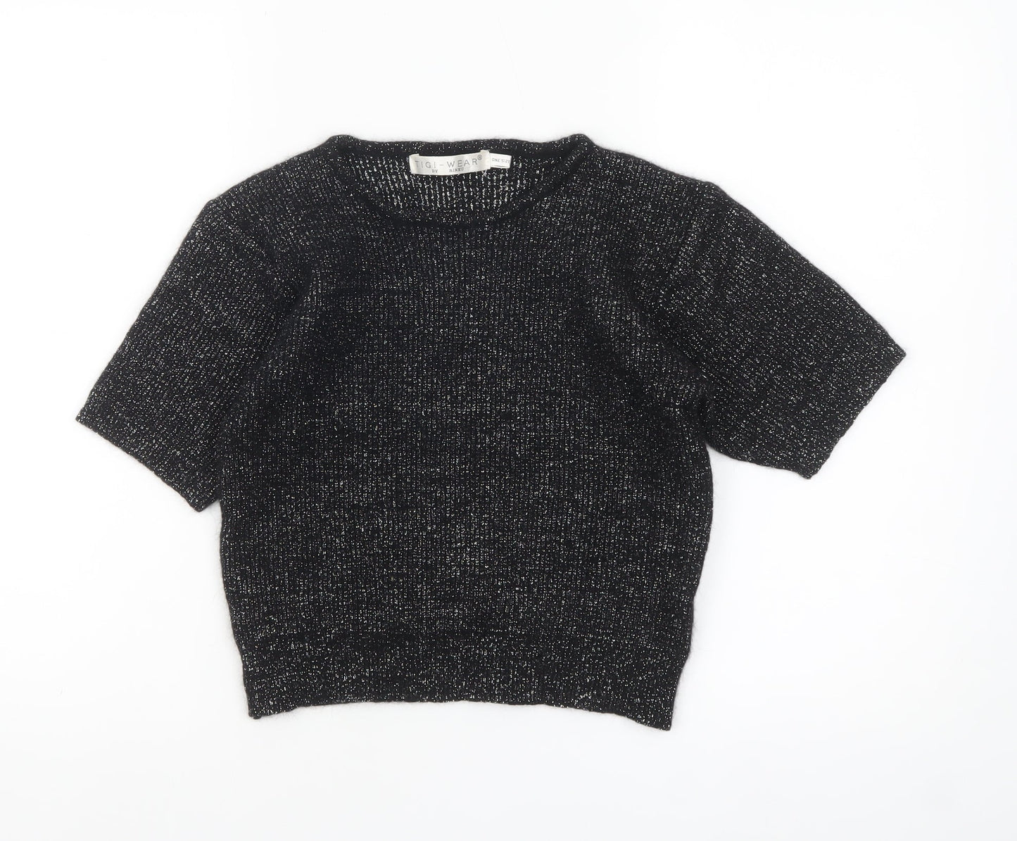 Womens UK Size One Size TIGI-WEAR Black Pullover Jumper