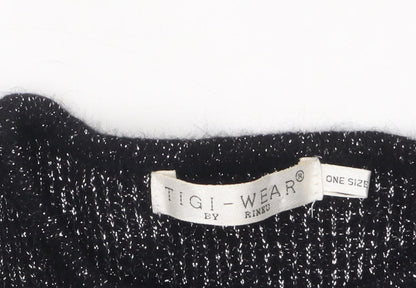 Womens UK Size One Size TIGI-WEAR Black Pullover Jumper