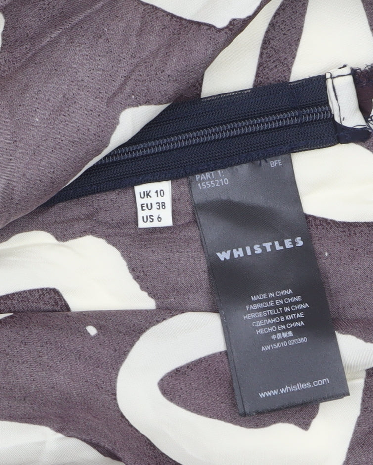 Womens UK Size 10 Whistles Multicoloured Wrap Blouse