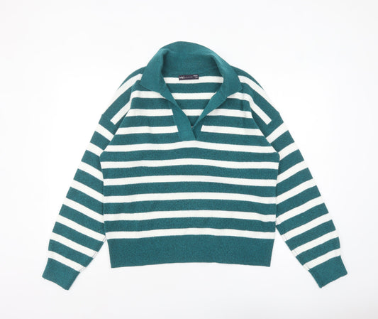 Womens UK Size M Marks and Spencer Green Pullover Jumper