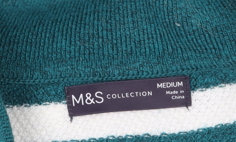 Womens UK Size M Marks and Spencer Green Pullover Jumper