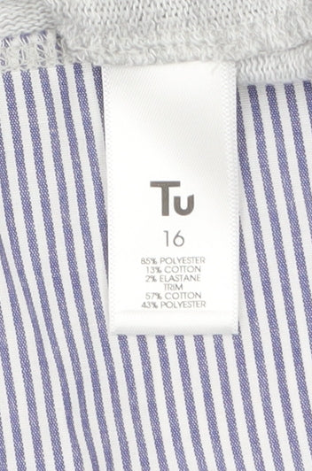 Womens UK Size 16 TU Grey Basic Blouse