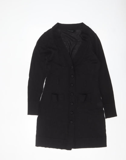 Womens UK Size 12 Nougat London Black Cardigan Jumper