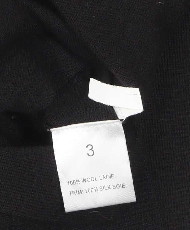 Womens UK Size 12 Nougat London Black Cardigan Jumper