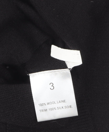Womens UK Size 12 Nougat London Black Cardigan Jumper