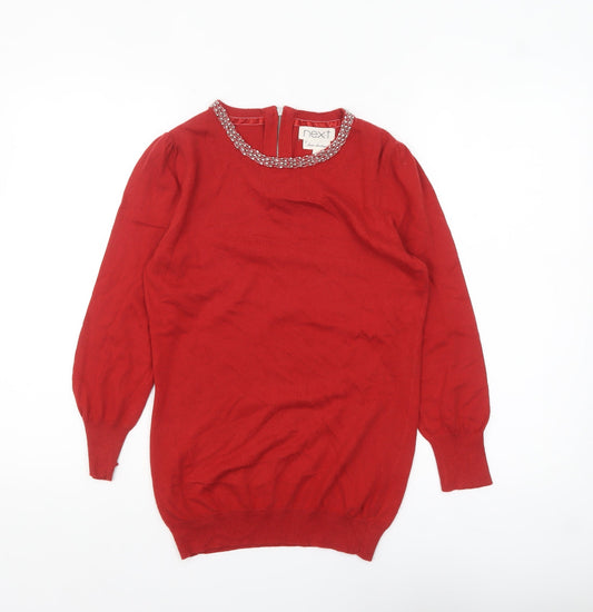 Womens UK Size 10 NEXT Red Pullover Jumper