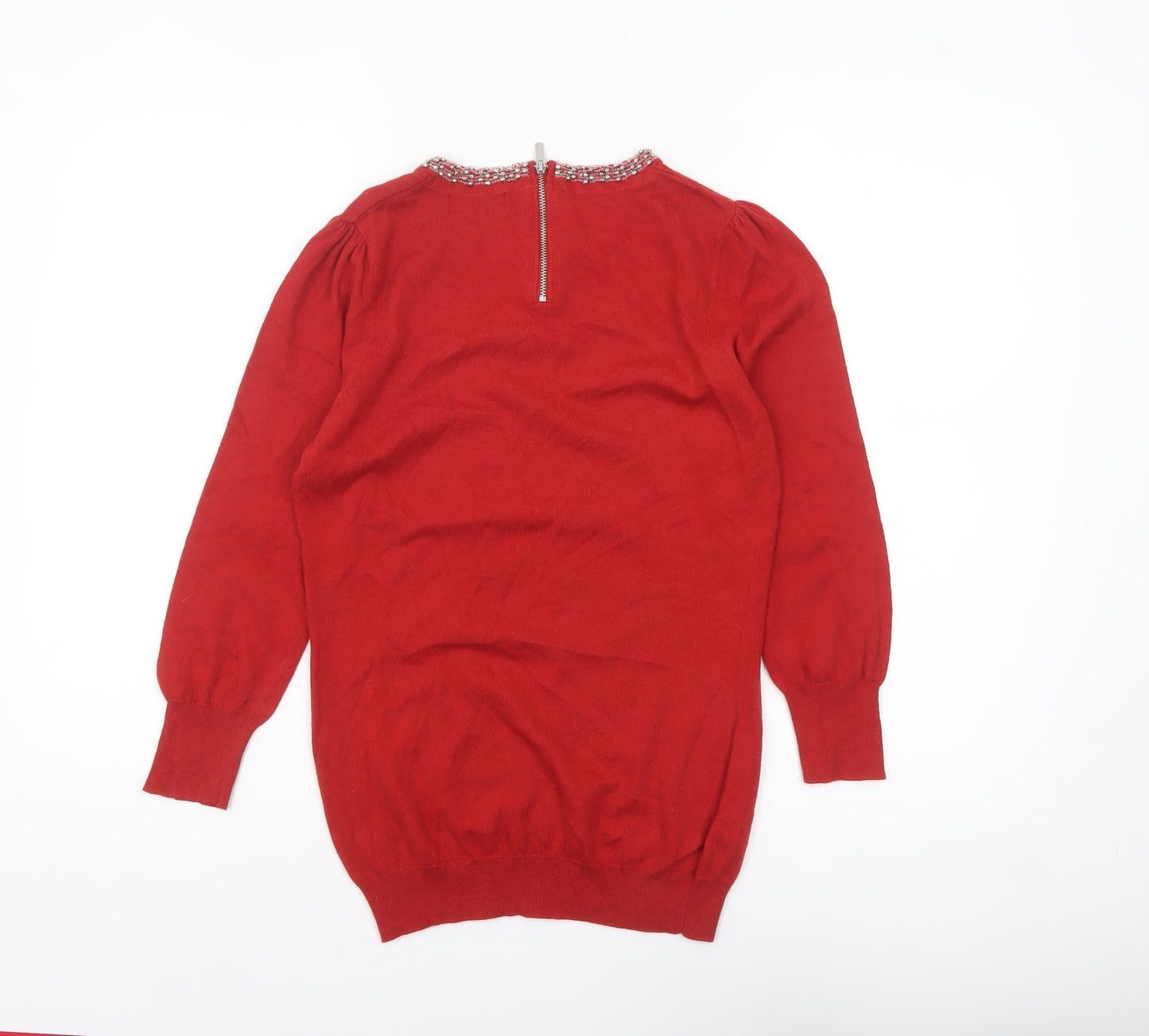 Womens UK Size 10 NEXT Red Pullover Jumper