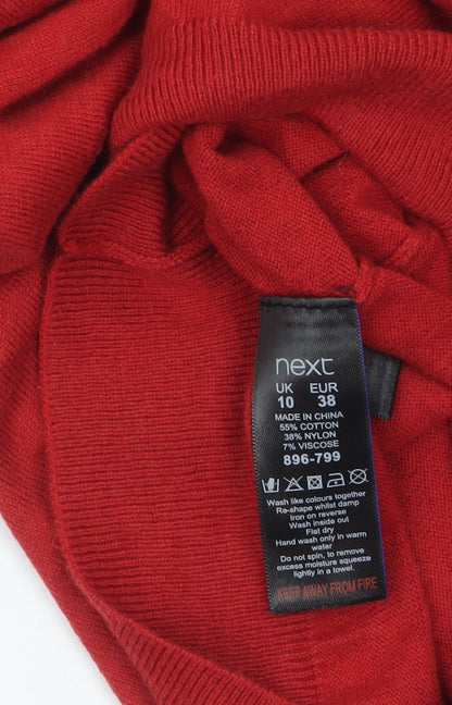 Womens UK Size 10 NEXT Red Pullover Jumper