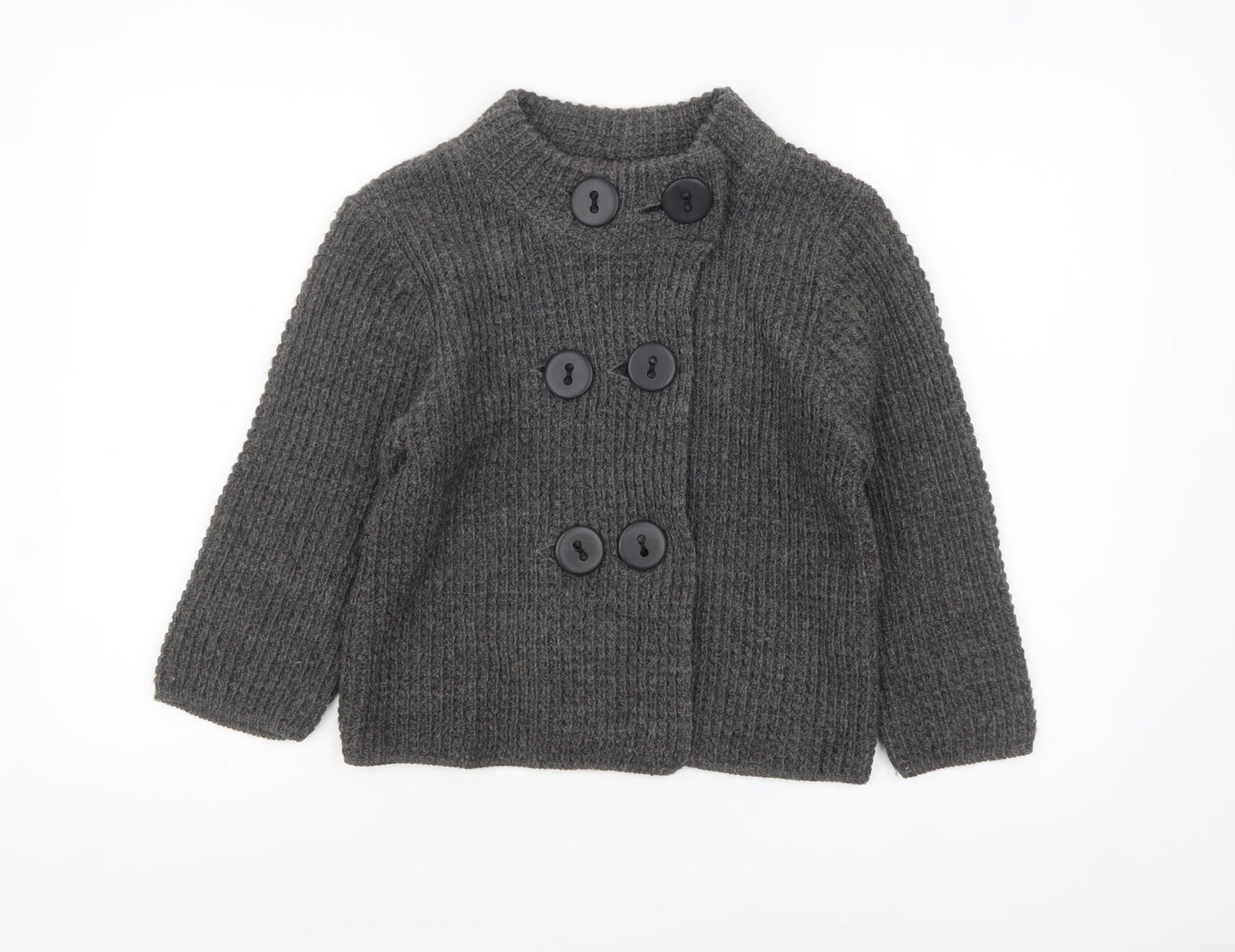 Womens UK Size 10 Topshop Grey Cardigan Jumper
