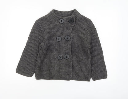 Womens UK Size 10 Topshop Grey Cardigan Jumper