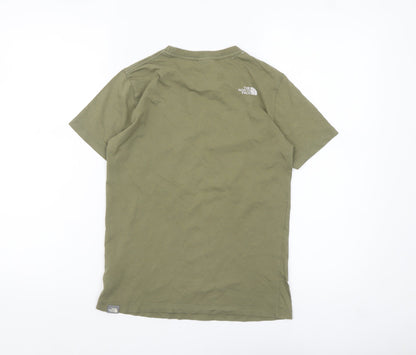 The North Face Boys Green L Short Sleeve Cotton Outdoor T-Shirt