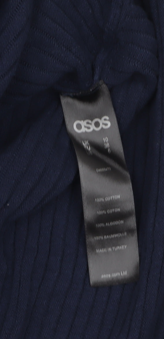 Womens UK Size 10 ASOS Blue Tunic Jumper
