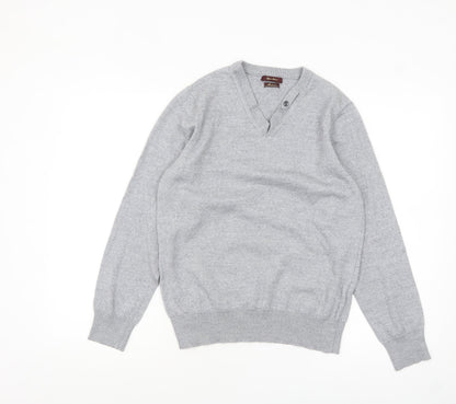 Mens UK Size M River Island Grey Pullover Jumper