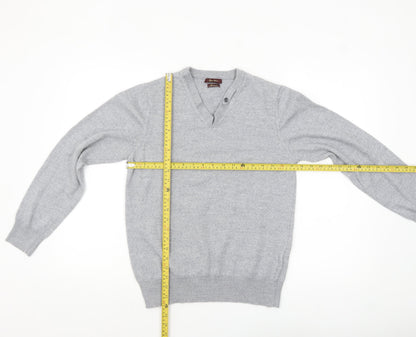Mens UK Size M River Island Grey Pullover Jumper