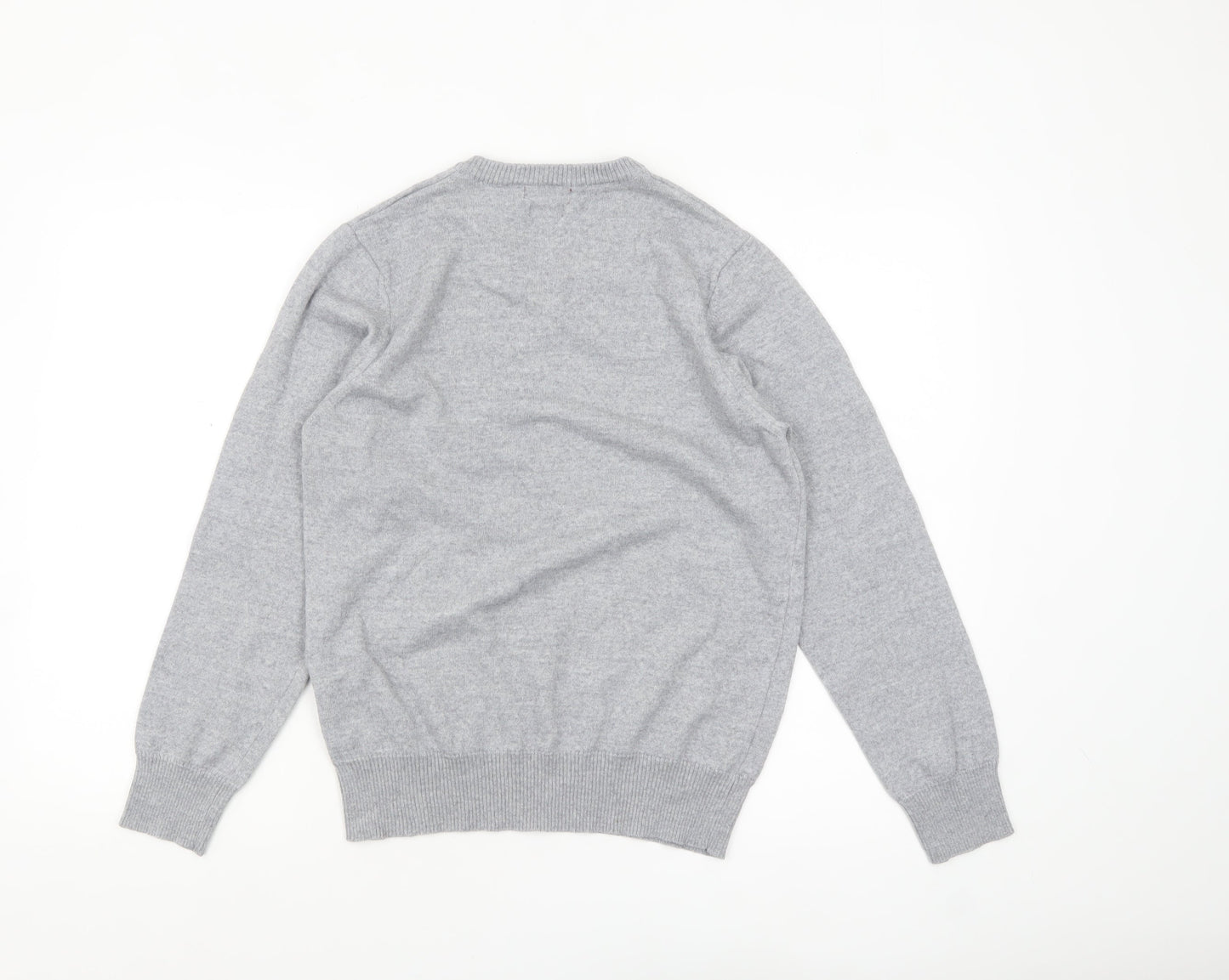 Mens UK Size M River Island Grey Pullover Jumper