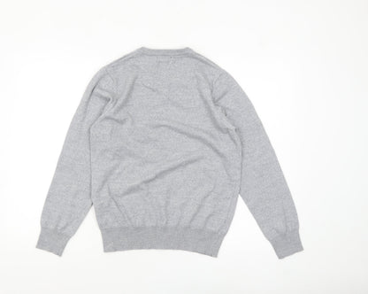 Mens UK Size M River Island Grey Pullover Jumper