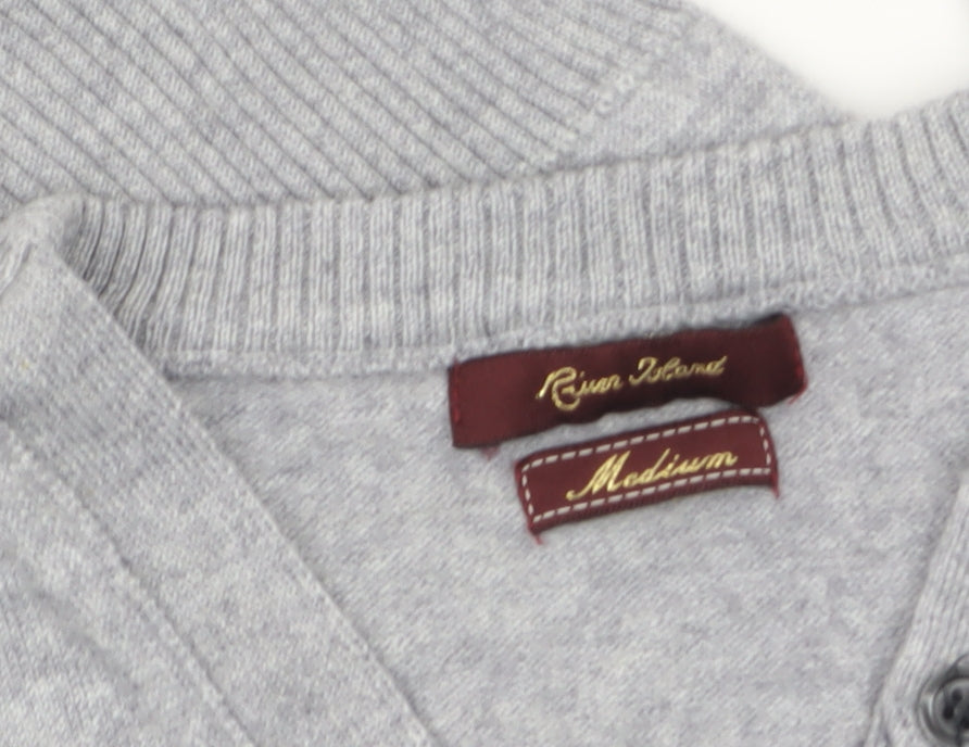 Mens UK Size M River Island Grey Pullover Jumper