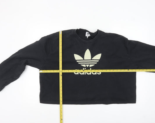 Womens UK Size 16 adidas Black Pullover Sweatshirt