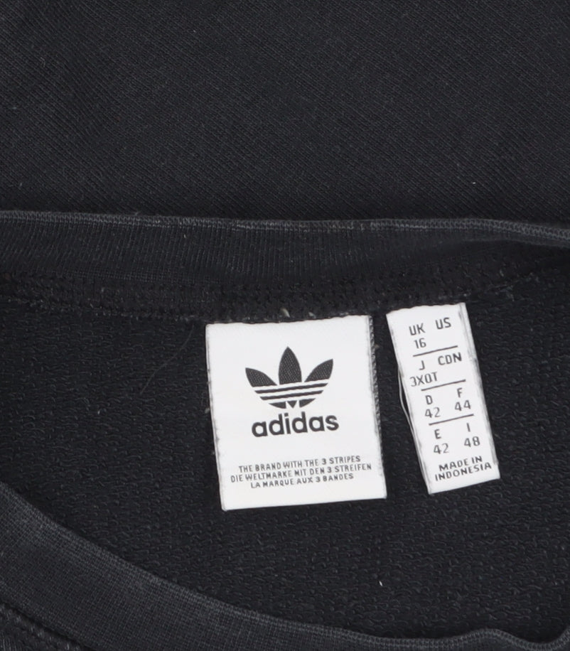 Womens UK Size 16 adidas Black Pullover Sweatshirt