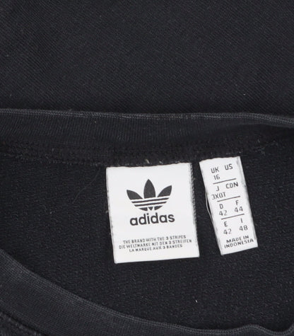 Womens UK Size 16 adidas Black Pullover Sweatshirt