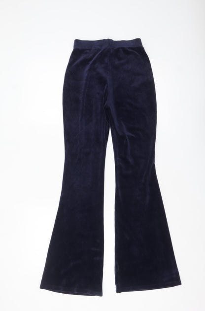 H&M Divided Womens Navy Blue Flared Corduroy Trousers XS