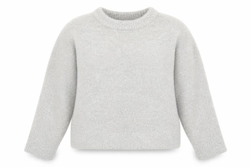 Marks & Spencer Womens Grey Glitter Knit Pullover Jumper M