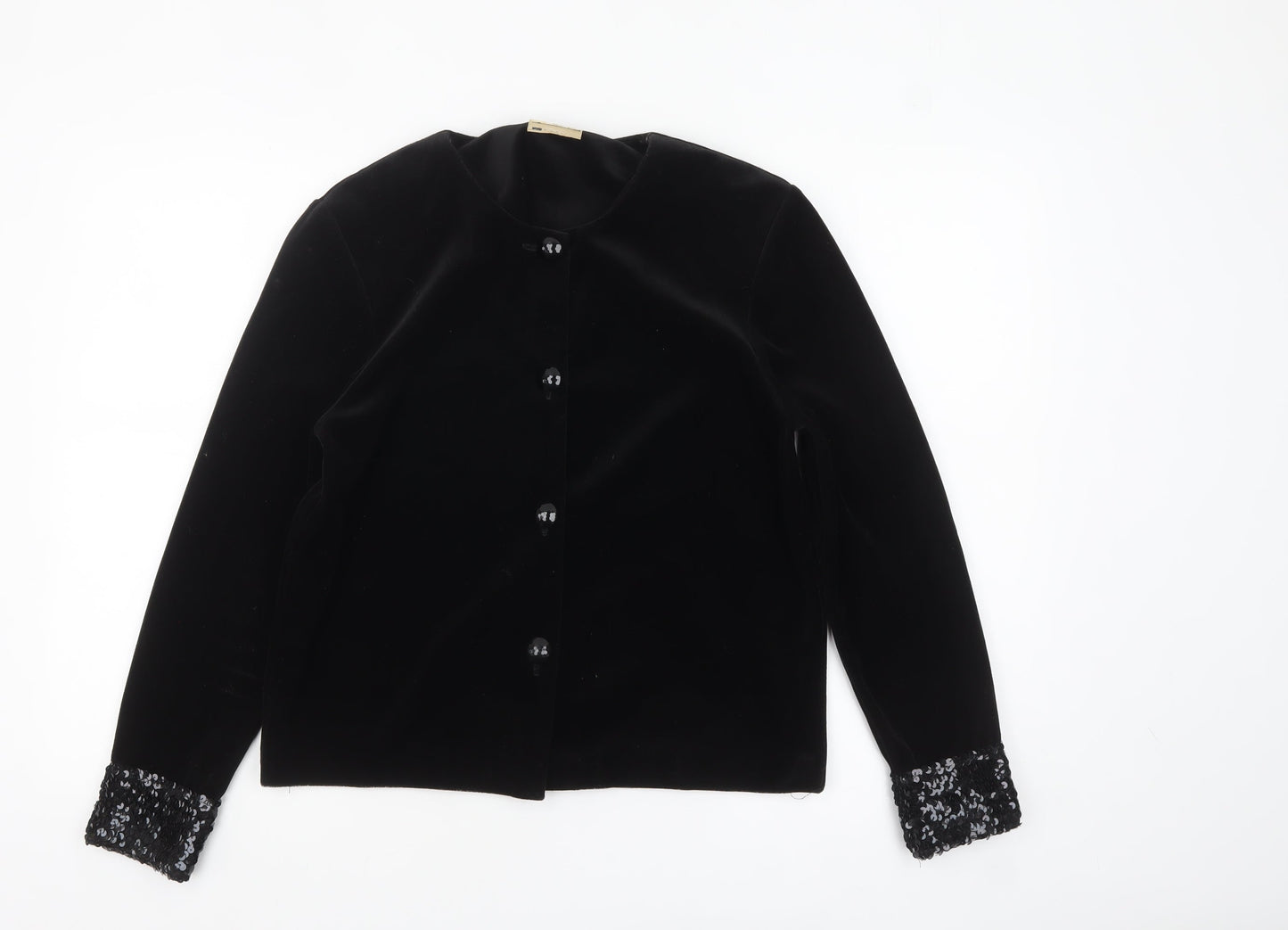 Womens UK Size 12 Classics Black Basic Jacket