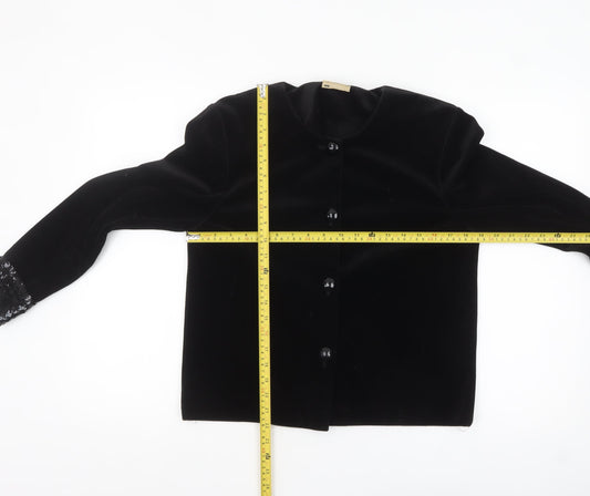 Womens UK Size 12 Classics Black Basic Jacket