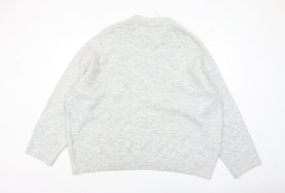 Womens UK Size L New Look Grey Pullover Jumper