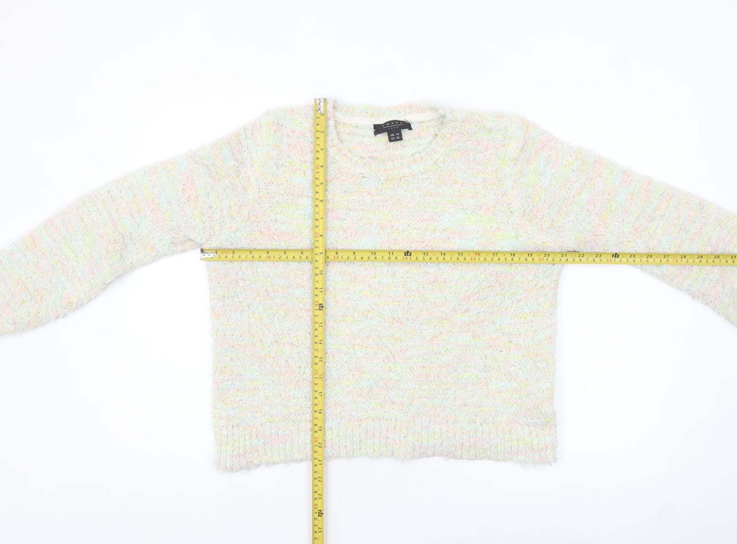 Womens UK Size 16 Amara Reya Multicoloured Pullover Jumper