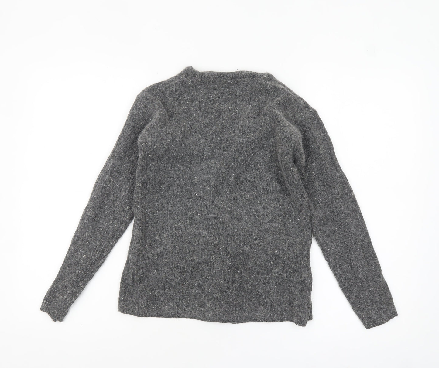 Womens UK Size 10 Essentials Grey Cardigan Jumper