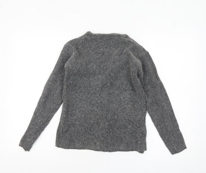 Womens UK Size 10 Essentials Grey Cardigan Jumper