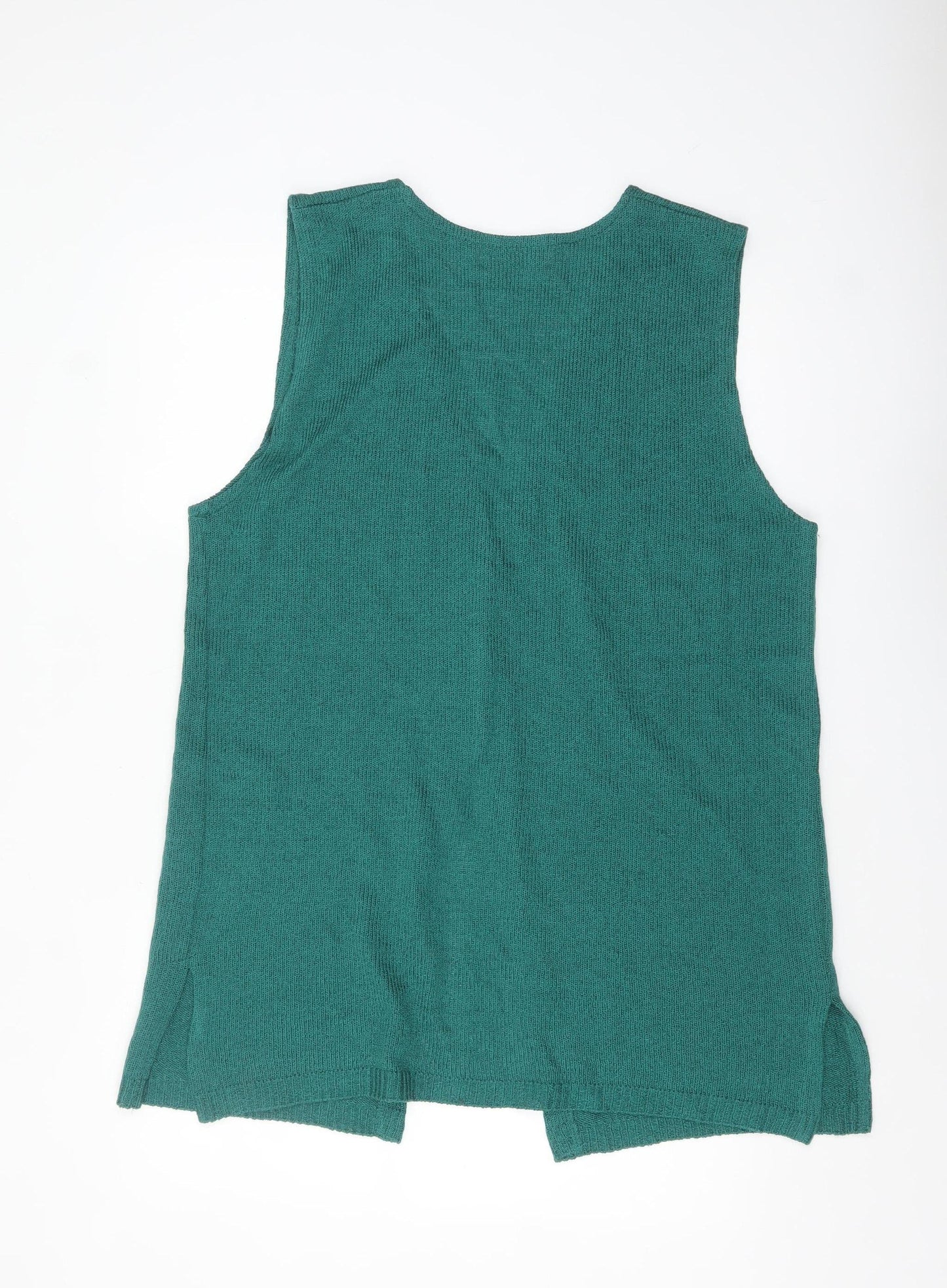 Womens UK Size XL Future Lady Green Vest Jumper