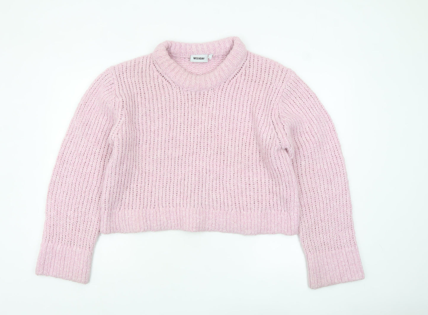 Womens UK Size L Weekday Pink Pullover Jumper