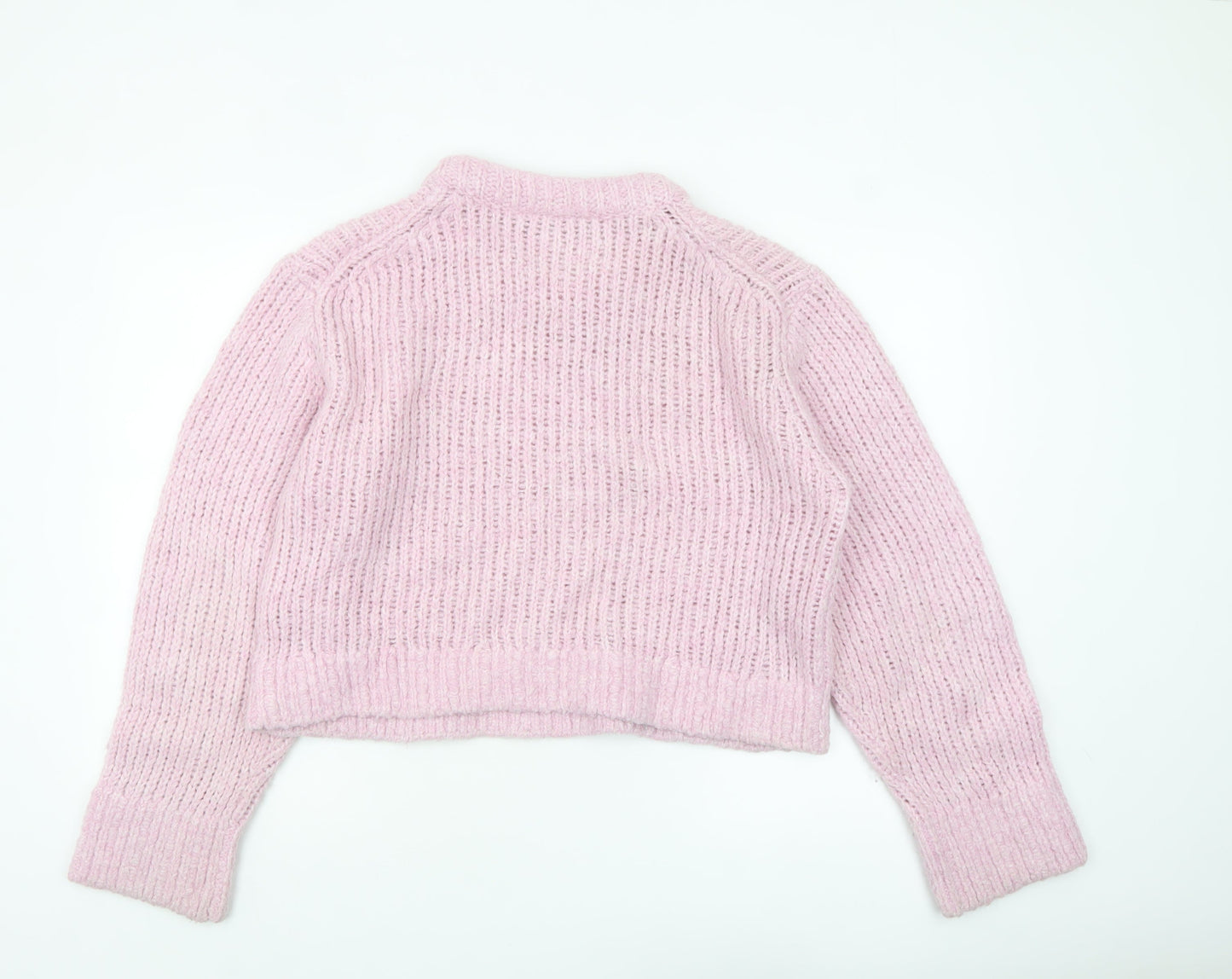 Womens UK Size L Weekday Pink Pullover Jumper