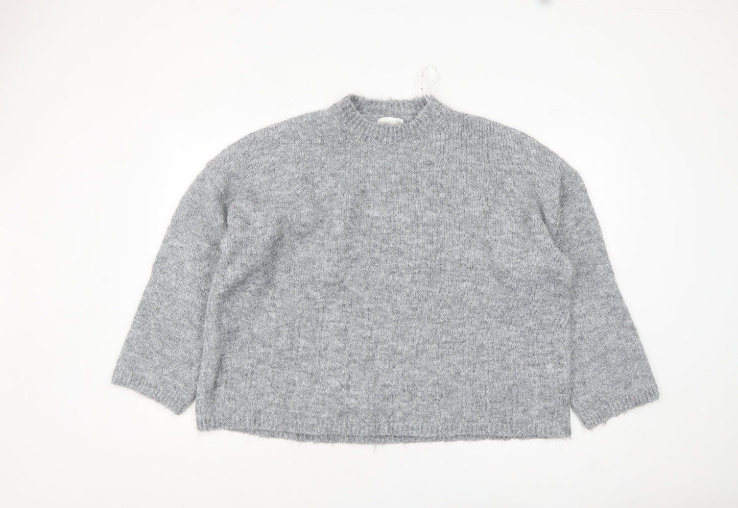 Womens UK Size S Apricot Grey Pullover Jumper