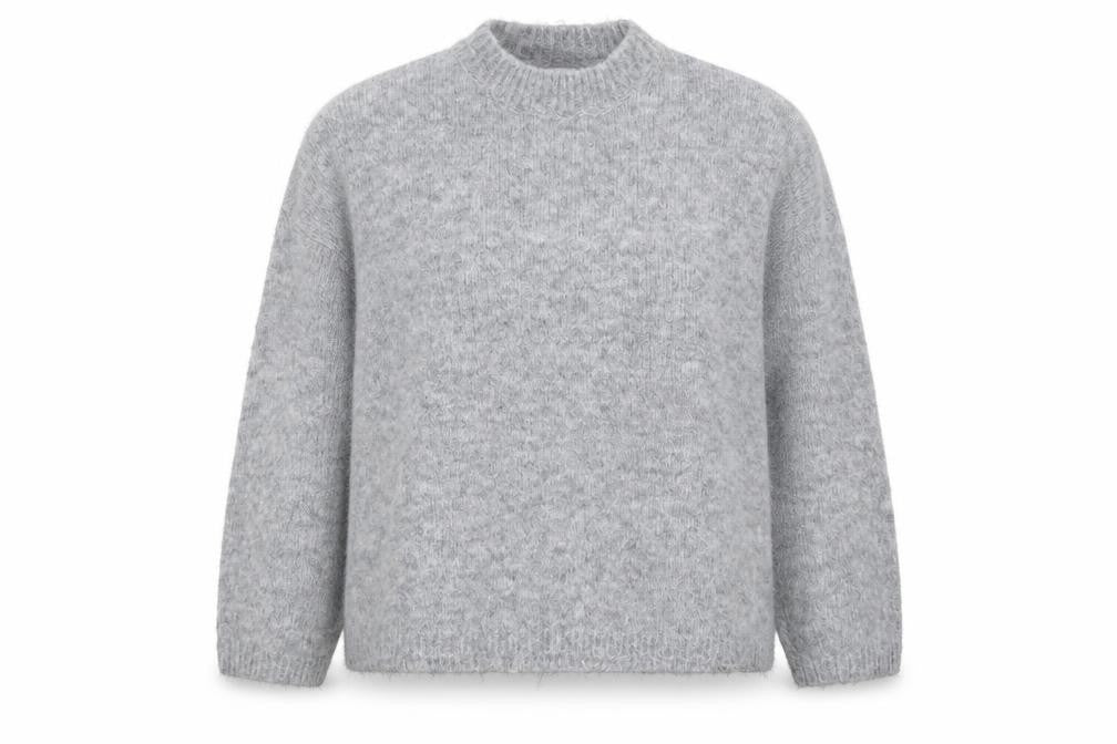 Womens UK Size S Apricot Grey Pullover Jumper