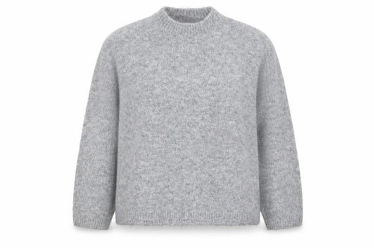 Womens UK Size S Apricot Grey Pullover Jumper