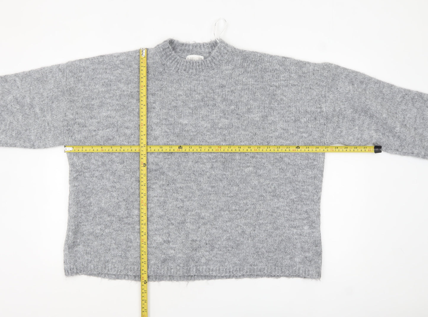 Womens UK Size S Apricot Grey Pullover Jumper