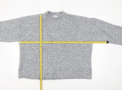 Womens UK Size S Apricot Grey Pullover Jumper