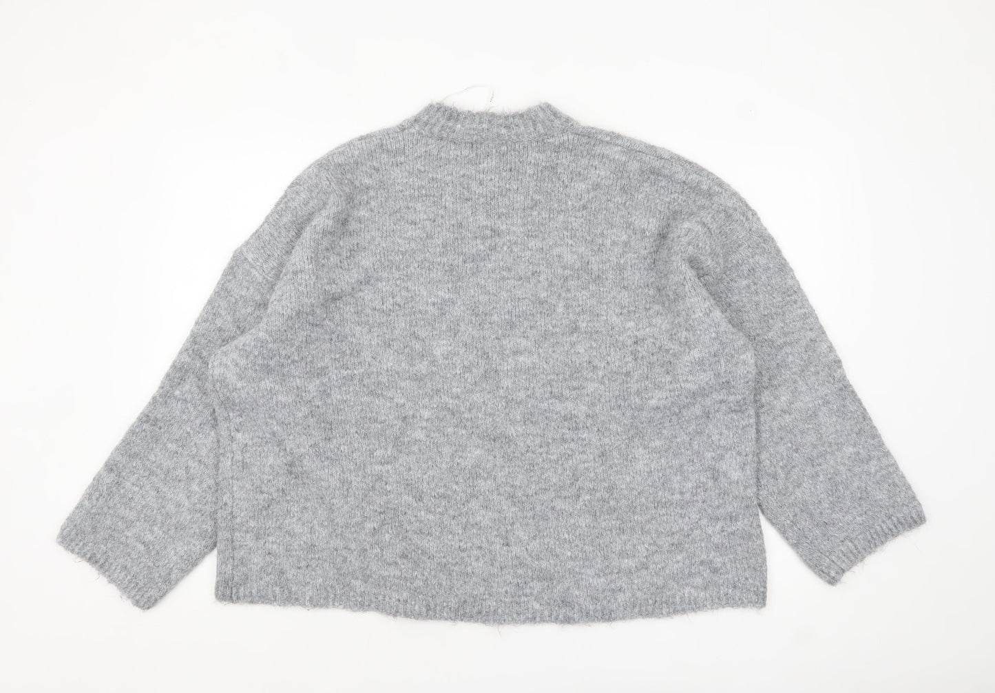 Womens UK Size S Apricot Grey Pullover Jumper
