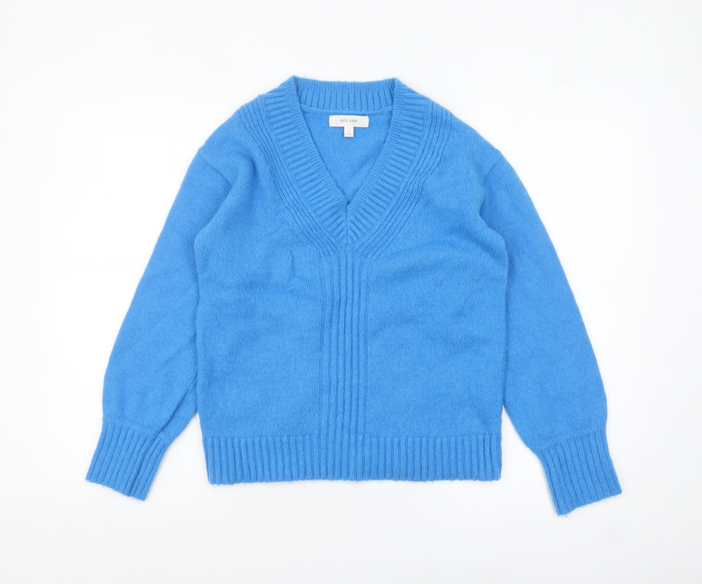 Womens UK Size S Marks and Spencer Blue Pullover Jumper