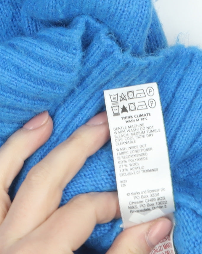 Womens UK Size S Marks and Spencer Blue Pullover Jumper