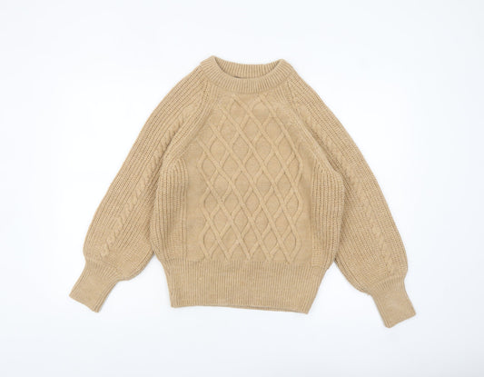 Womens UK Size 12 Marks and Spencer Beige Pullover Jumper
