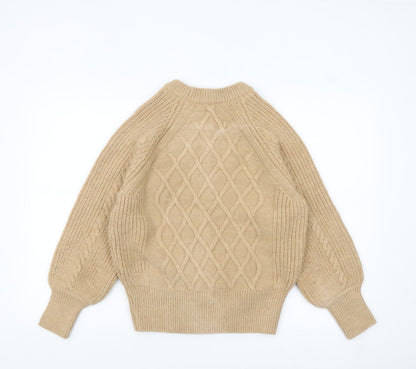Womens UK Size 12 Marks and Spencer Beige Pullover Jumper