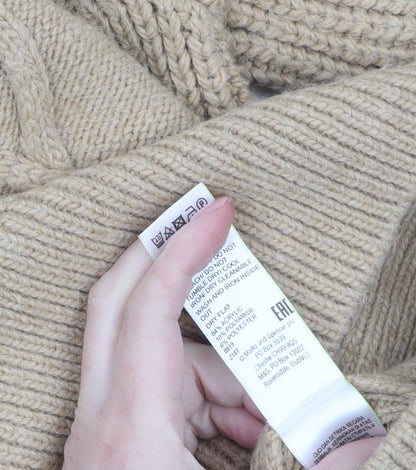 Womens UK Size 12 Marks and Spencer Beige Pullover Jumper