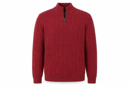 Mens UK Size XL White Stuff Red 1/2 Zip Jumper